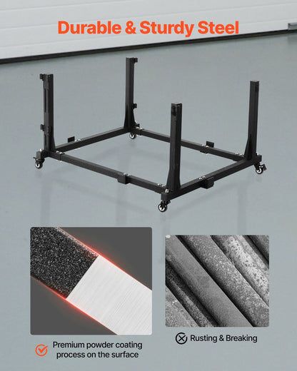 VEVOR Jeep Door Storage Cart, 4 Doors Moveable Storage Cart Rack with Thickened Rubber Cushion, Sturdy Car Door Holder Cart Fit for Jeep Wrangler JK JL/Gladiator JT 2007- 2023 JK JL / Gladiator JT - CMTCFXCZ4PCS2X886V0 - view 7