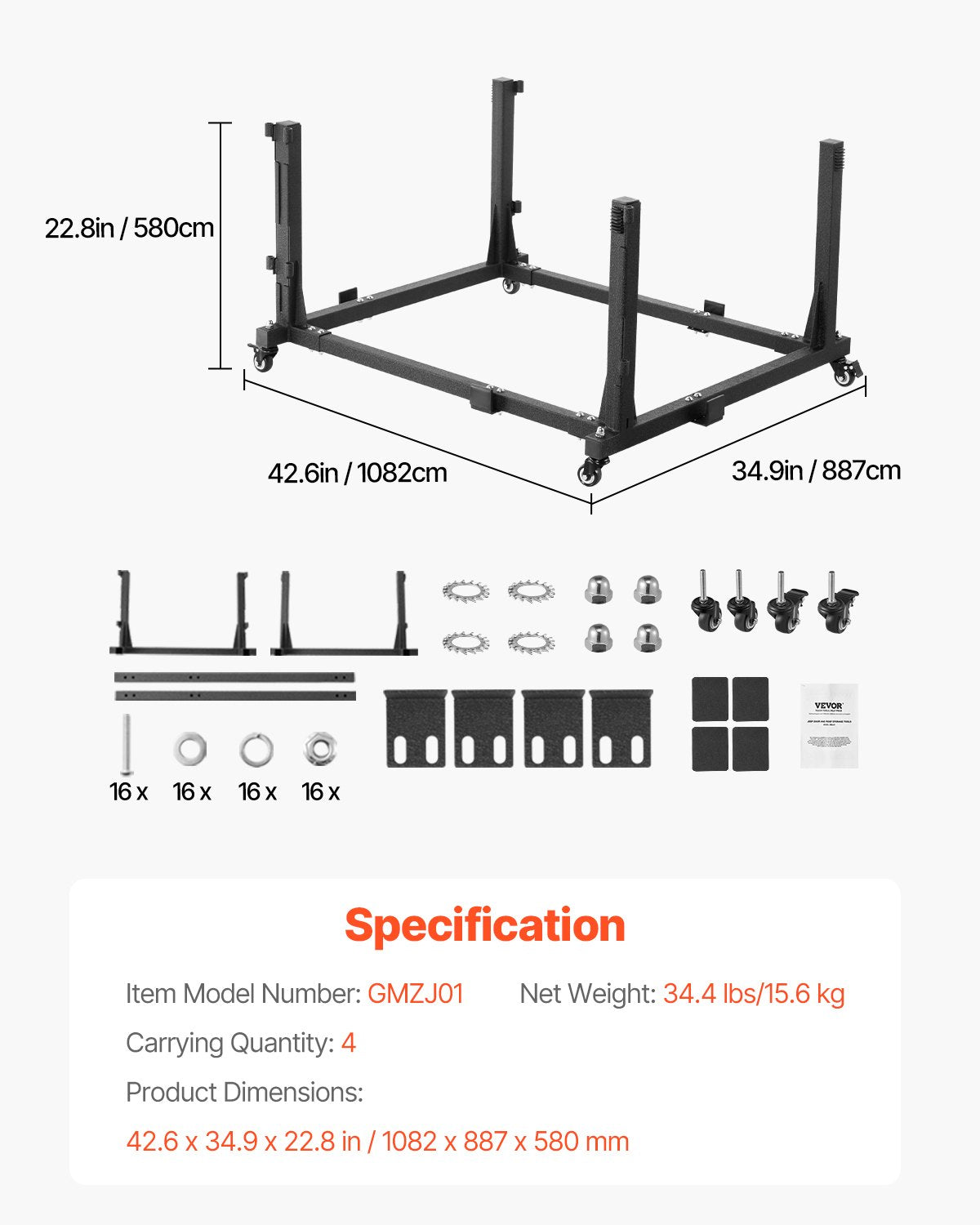 VEVOR Jeep Door Storage Cart, 4 Doors Moveable Storage Cart Rack with Thickened Rubber Cushion, Sturdy Car Door Holder Cart Fit for Jeep Wrangler JK JL/Gladiator JT 2007- 2023 JK JL / Gladiator JT - CMTCFXCZ4PCS2X886V0 - view 8
