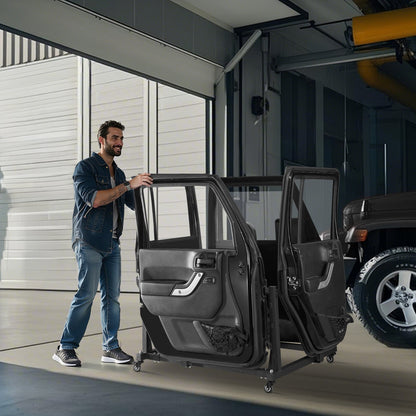 VEVOR Jeep Door Storage Cart, 4 Doors Moveable Storage Cart Rack with Thickened Rubber Cushion, Sturdy Car Door Holder Cart Fit for Jeep Wrangler JK JL/Gladiator JT 2007- 2023 JK JL / Gladiator JT - CMTCFXCZ4PCS2X886V0 - view 9