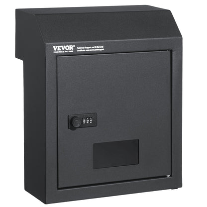 VEVOR Sturdy Metal Key Locker, Combo Lock, Mountable on Wall, 12'', Charcoal Gray, Ensures Safe Keeping of Mail and Keys - CMXBXYCSBLACB3MU1V0 - view 1