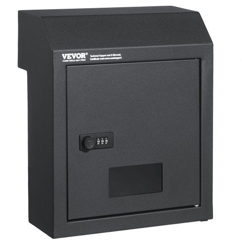 VEVOR Sturdy Metal Key Locker, Combo Lock, Mountable on Wall, 12'', Charcoal Gray, Ensures Safe Keeping of Mail and Keys - CMXBXYCSBLACB3MU1V0 - view 2