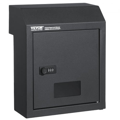 VEVOR Sturdy Metal Key Locker, Combo Lock, Mountable on Wall, 12'', Charcoal Gray, Ensures Safe Keeping of Mail and Keys - CMXBXYCSBLACB3MU1V0 - view 2