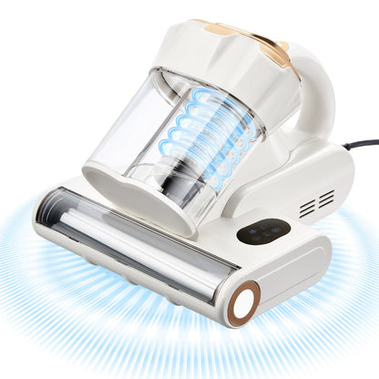 VEVOR Mattress Vacuum Cleaner, 550W Bed Vacuum Cleaner with 18Kpa Powerful Suction and Dual Dust Bin, HEPA Filter & Heating, Ultrasound Tech & Cleaning Lights, Handheld for Bed, Sofa, Corded, White - CMY400W14KPAKIOJZ001V1 - view 1