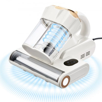 VEVOR Mattress Vacuum Cleaner, 550W Bed Vacuum Cleaner with 18Kpa Powerful Suction and Dual Dust Bin, HEPA Filter & Heating, Ultrasound Tech & Cleaning Lights, Handheld for Bed, Sofa, Corded, White - CMY400W14KPAKIOJZ001V1 - view 2
