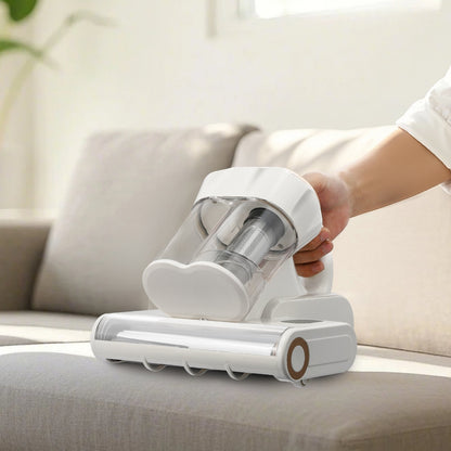 VEVOR Mattress Vacuum Cleaner, 550W Bed Vacuum Cleaner with 18Kpa Powerful Suction and Dual Dust Bin, HEPA Filter & Heating, Ultrasound Tech & Cleaning Lights, Handheld for Bed, Sofa, Corded, White - CMY400W14KPAKIOJZ001V1 - view 9