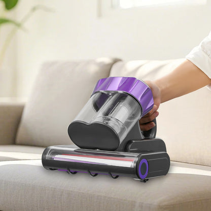 VEVOR Mattress Vacuum Cleaner, 550W Bed Vacuum Cleaner with 18Kpa Powerful Suction and Dual Dust Bin, HEPA Filter & Heating, Ultrasound Tech & Cleaning Lights, Handheld for Bed, Sofa, Corded, Gray - CMY400W14KPAUNPXV001V1 - view 9