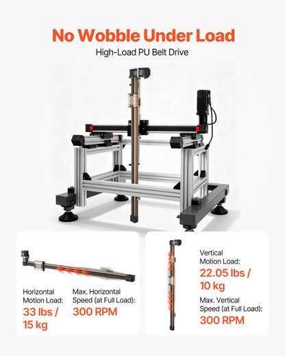 VEVOR Linear Guide Rail, Belt Drive, CNC Linear Motion Stage Actuator, with Nema34 Stepper Motor, 1300 mm Stroke Work Size, High Speed Motorized, for Engraving Machine, CNC Milling Machine, 3D Printer - CNCZXDGPDCD6PZ6T6001V9 - view 5