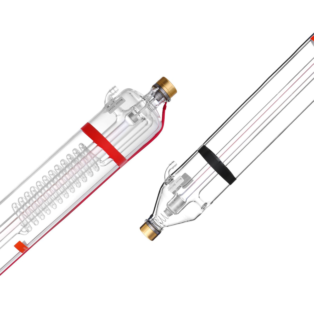 VEVOR 100W CO2 Laser Tube, 57 in (1450 mm) Length, 3.1 in (80 mm) Dia Borosilicate Glass Laser Cutter Tube with Metal Head, 10,000hr Wires Preconnected for Laser Engraver Engraving Cutting Machine - CO2JGG100W0031I4WV9 - view 1