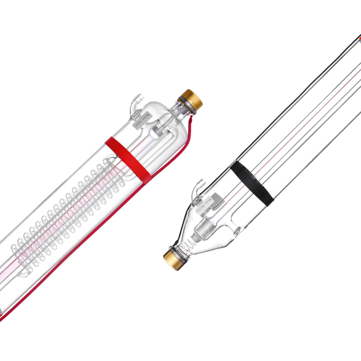 VEVOR 130W CO2 Laser Tube, 65 in (1650 mm) Length, 3.1 in (80 mm) Dia Borosilicate Glass Laser Cutter Tube with Metal Head, 10,000hr Wires Preconnected for Laser Engraver Engraving Cutting Machine - CO2JGG130W00KXS3BV9 - view 1
