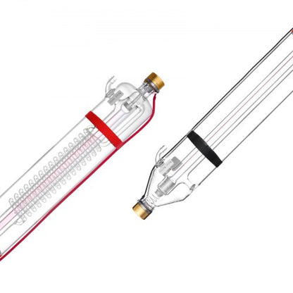 VEVOR 130W CO2 Laser Tube, 65 in (1650 mm) Length, 3.1 in (80 mm) Dia Borosilicate Glass Laser Cutter Tube with Metal Head, 10,000hr Wires Preconnected for Laser Engraver Engraving Cutting Machine - CO2JGG130W00KXS3BV9 - view 2