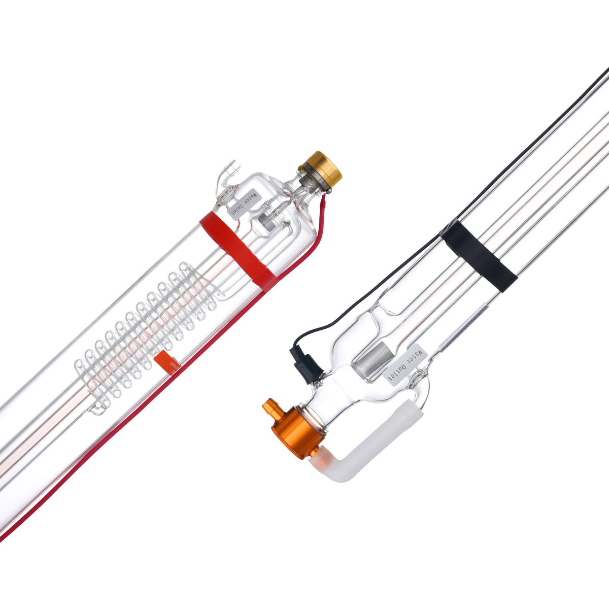 VEVOR 90W CO2 Laser Tube, 49.2 in (1250 mm) Length, 3.1 in (80 mm) Dia Borosilicate Glass Laser Cutter Tube with Metal Head, 10,000hr Wires Preconnected for Laser Engraver Engraving Cutting Machine - CO2JGG90W000YYZS2V9 - view 1