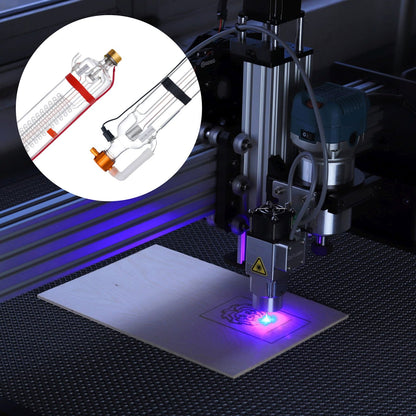VEVOR 90W CO2 Laser Tube, 49.2 in (1250 mm) Length, 3.1 in (80 mm) Dia Borosilicate Glass Laser Cutter Tube with Metal Head, 10,000hr Wires Preconnected for Laser Engraver Engraving Cutting Machine - CO2JGG90W000YYZS2V9 - view 9