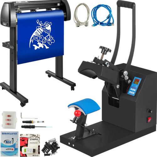 VEVOR 5.5x3.5 inch Cap Heat Press & 53 Inch Vinyl Cutter Machine w/ Floor Stand - CP2815-KZJ1350001V1 - view 1