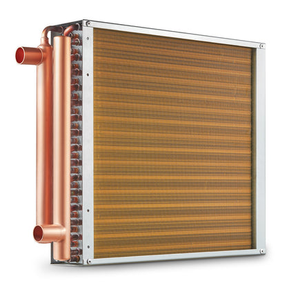 VEVOR Heat Exchanger Water to Air, 16"x 16" with 3-Row 3/8" Copper Ports, 193 Aluminum Fins Heat Exchanger for Outdoor Wood Furnaces, Residential Heating and Cooling, and Forced Air Heating - CPGSHRQ161606S869V0 - view 1
