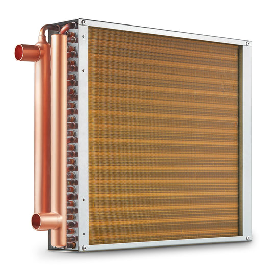 VEVOR Heat Exchanger Water to Air, 16"x 16" with 3-Row 3/8" Copper Ports, 193 Aluminum Fins Heat Exchanger for Outdoor Wood Furnaces, Residential Heating and Cooling, and Forced Air Heating - CPGSHRQ161606S869V0 - view 1