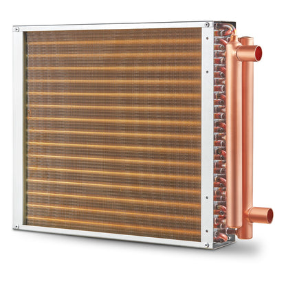 VEVOR Heat Exchanger Water to Air, 16"x 16" with 3-Row 3/8" Copper Ports, 193 Aluminum Fins Heat Exchanger for Outdoor Wood Furnaces, Residential Heating and Cooling, and Forced Air Heating - CPGSHRQ161606S869V0 - view 10