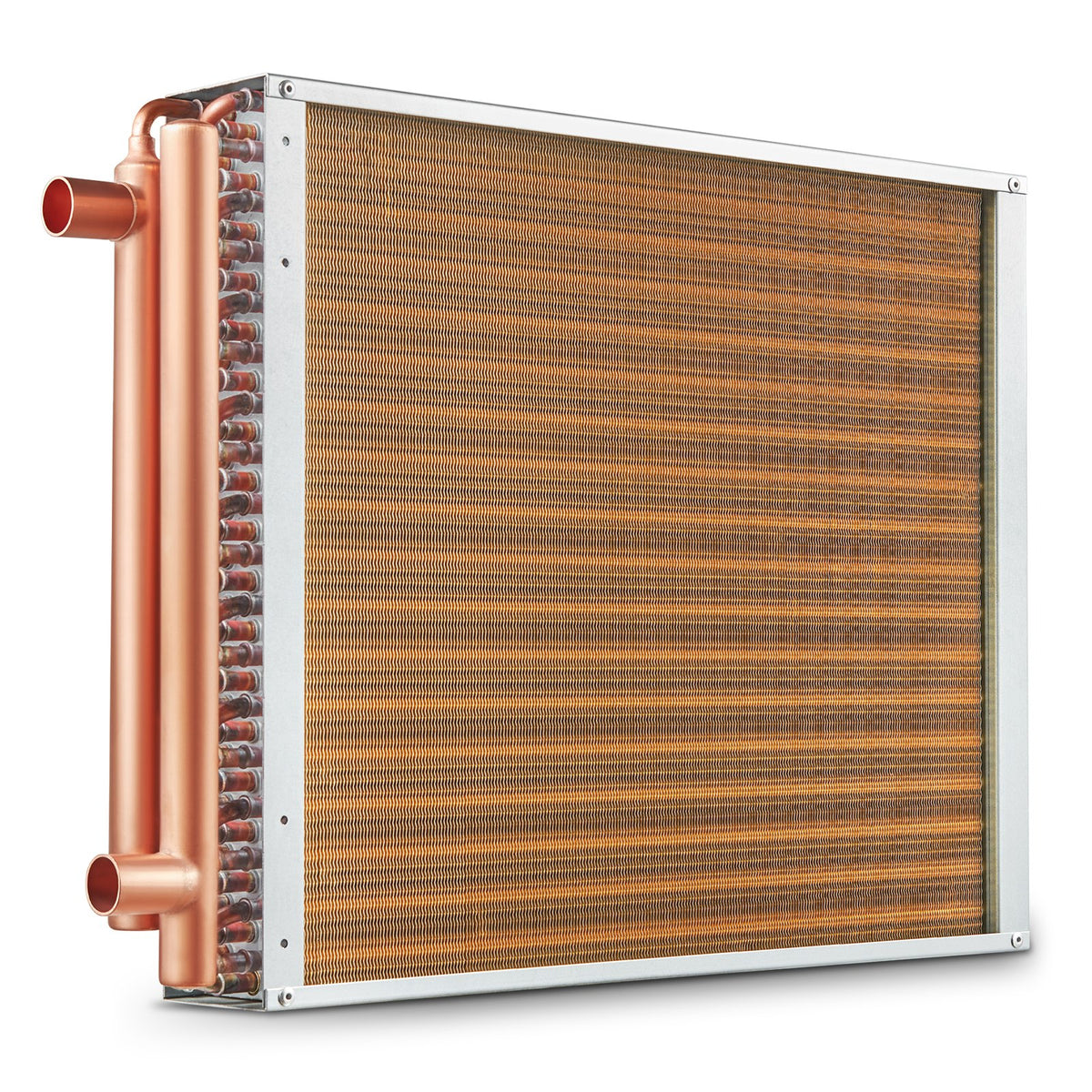 VEVOR Heat Exchanger Water to Air, 18"x 20" with 3-Row 3/8" Copper Ports, 242 Aluminum Fins Heat Exchanger for Outdoor Wood Furnaces, Residential Heating and Cooling, and Forced Air Heating - CPGSHRQ18200VCZ68V0 - view 1