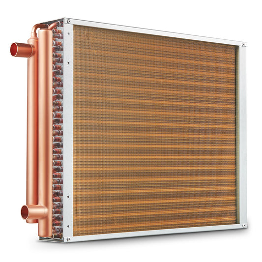 VEVOR Heat Exchanger Water to Air, 18"x 20" with 3-Row 3/8" Copper Ports, 242 Aluminum Fins Heat Exchanger for Outdoor Wood Furnaces, Residential Heating and Cooling, and Forced Air Heating - CPGSHRQ18200VCZ68V0 - view 1