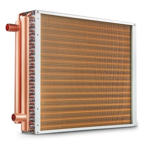 VEVOR Heat Exchanger Water to Air, 18"x 20" with 3-Row 3/8" Copper Ports, 242 Aluminum Fins Heat Exchanger for Outdoor Wood Furnaces, Residential Heating and Cooling, and Forced Air Heating - CPGSHRQ18200VCZ68V0 - view 2