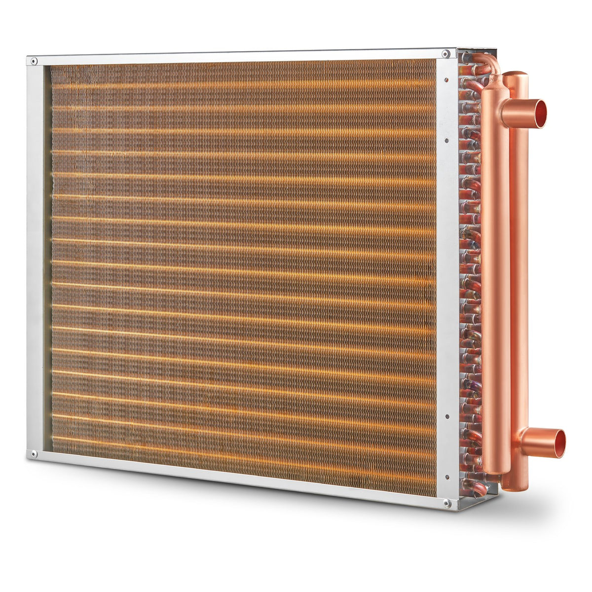 VEVOR Heat Exchanger Water to Air, 18"x 20" with 3-Row 3/8" Copper Ports, 242 Aluminum Fins Heat Exchanger for Outdoor Wood Furnaces, Residential Heating and Cooling, and Forced Air Heating - CPGSHRQ18200VCZ68V0 - view 10