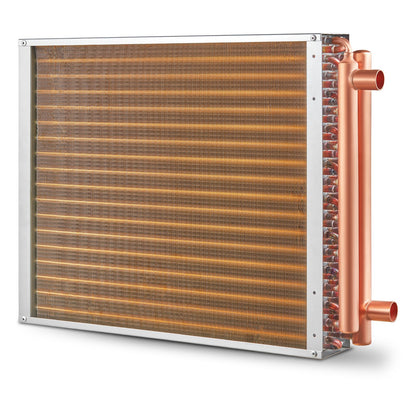 VEVOR Heat Exchanger Water to Air, 18"x 20" with 3-Row 3/8" Copper Ports, 242 Aluminum Fins Heat Exchanger for Outdoor Wood Furnaces, Residential Heating and Cooling, and Forced Air Heating - CPGSHRQ18200VCZ68V0 - view 10