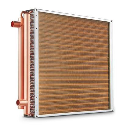 VEVOR Heat Exchanger Water to Air, 20"x 20" with 3-Row 3/8" Copper Ports, 242 Aluminum Fins Heat Exchanger for Outdoor Wood Furnaces, Residential Heating and Cooling, and Forced Air Heating - CPGSHRQ202001R9UUV0 - view 1