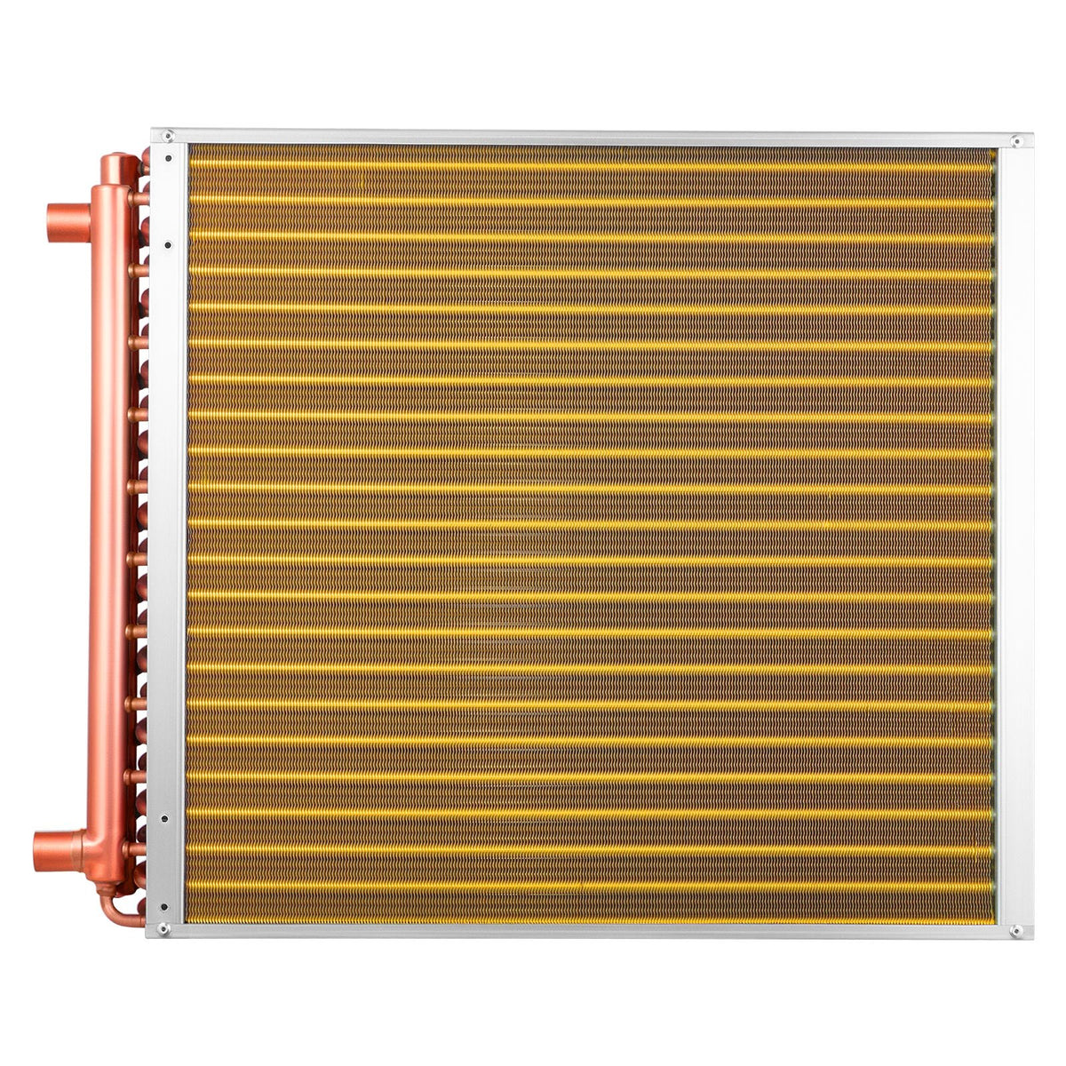 VEVOR Water to Air Heat Exchanger, 22 x 22 in Finned Tube HVAC Heat Exchanger Coil with Copper Tubes & Aluminum Fins, 190K BTU Output for Outdoor Wood Furnace, Hydronic Heating & Cooling Systems - CPGSHRQ22INCEXP9L001V0 - view 10