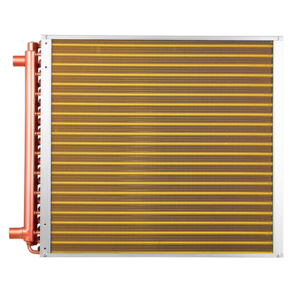 VEVOR Water to Air Heat Exchanger, 22 x 22 in Finned Tube HVAC Heat Exchanger Coil with Copper Tubes & Aluminum Fins, 190K BTU Output for Outdoor Wood Furnace, Hydronic Heating & Cooling Systems - CPGSHRQ22INCEXP9L001V0 - view 10