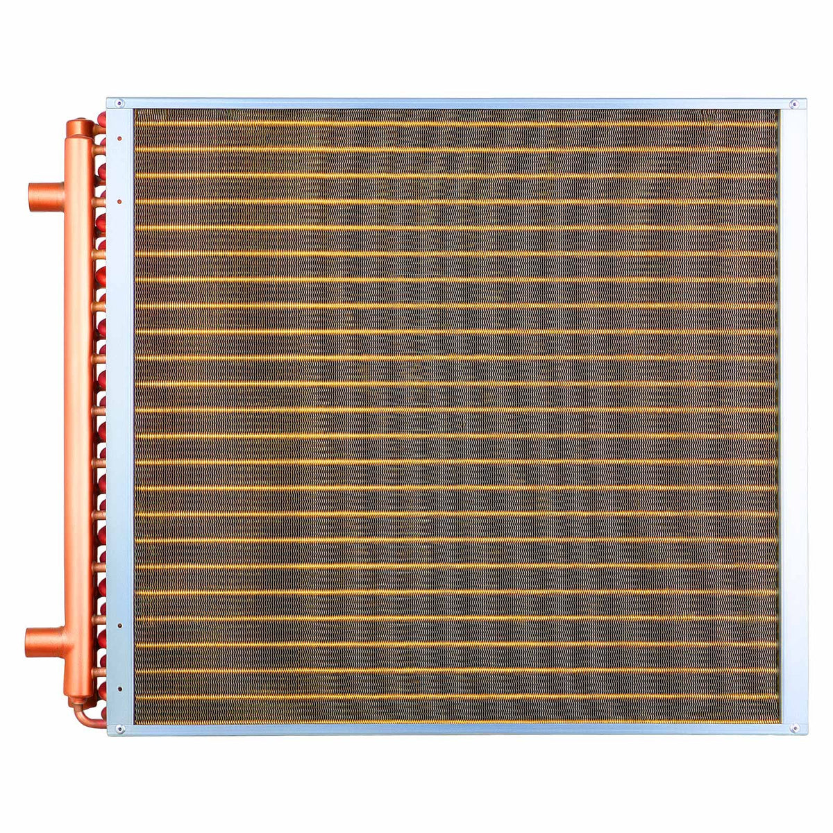 VEVOR Water to Air Heat Exchanger, 24 x 24 in Finned Tube HVAC Heat Exchanger Coil with Copper Tubes & Aluminum Fins, 225K BTU Output for Outdoor Wood Furnace, Hydronic Heating & Cooling Systems - CPGSHRQ24INCX5EY7001V0 - view 10