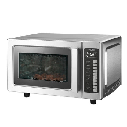 VEVOR Countertop Microwave Oven, 0.9 Cu Ft, 1000W Digital Stainless Steel Microwave Oven with Touchscreen, 10 Cooking Presets, 5 Power Levels, Multi-Lock Door & Easy Clean Interior for Commercial Use - CPKZYC09CUFTYZ79K001V1 - view 1