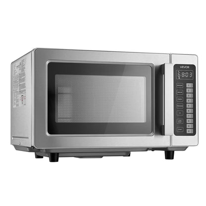 VEVOR Countertop Microwave Oven, 0.9 Cu Ft, 1000W Digital Stainless Steel Microwave Oven with Touchscreen, 10 Cooking Presets, 5 Power Levels, Multi-Lock Door & Easy Clean Interior for Commercial Use - CPKZYC09CUFTYZ79K001V1 - view 10