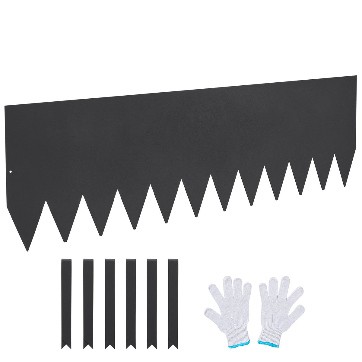 VEVOR Steel Landscape Edging, 4-pack Steel Garden Edging Borders, 40" L x 12" H Strips, Hammer-in Edging Border with 6 Clips, Bendable Metal Landscape Edging for Yard, Garden, Lawn - CPPZ12INCH13H20KAV0 - view 10