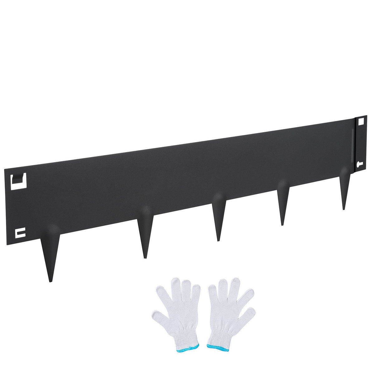 VEVOR Steel Landscape Edging, 5-pack Steel Garden Edging Borders, 39" L x 4" H Strips, Hammer-in Edging Border, Bendable Metal Landscape Edging for Yard, Garden, Lawn, 3.15" Spike Height, Black - CPPZ4INCH162YC9MOV0 - view 10