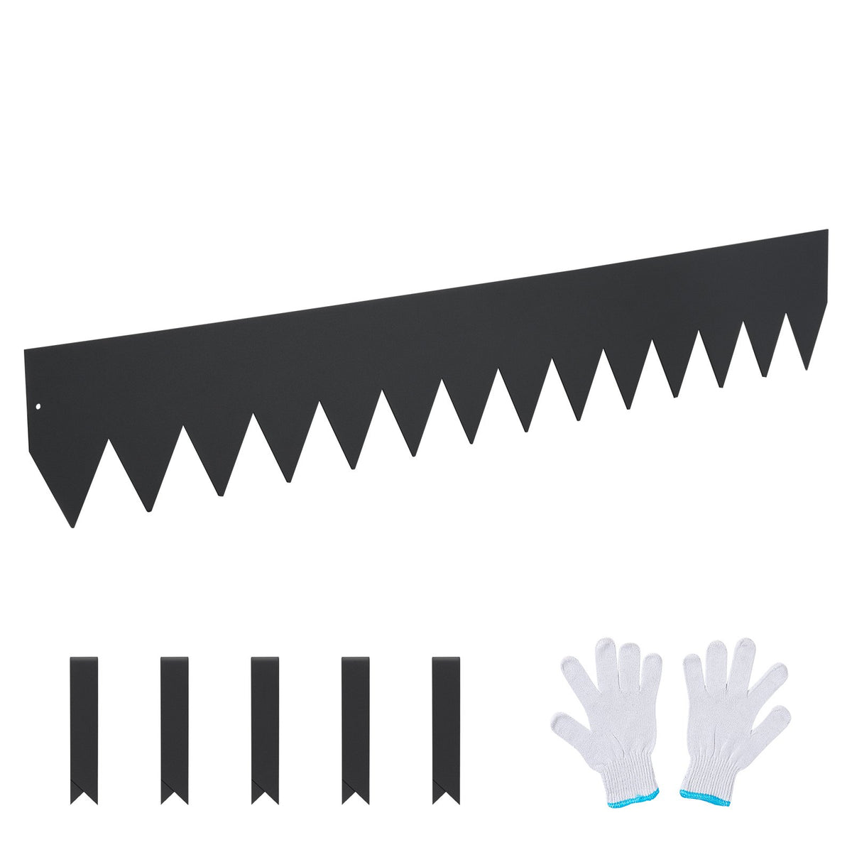VEVOR Steel Landscape Edging, 3-pack Steel Garden Edging Borders, 40" L x 6" H Strips, Hammer-in Edging Border with 5 Clips, Bendable Metal Landscape Edging for Yard, Garden, Lawn - CPPZ6INCH10FIGLUQV0 - view 10
