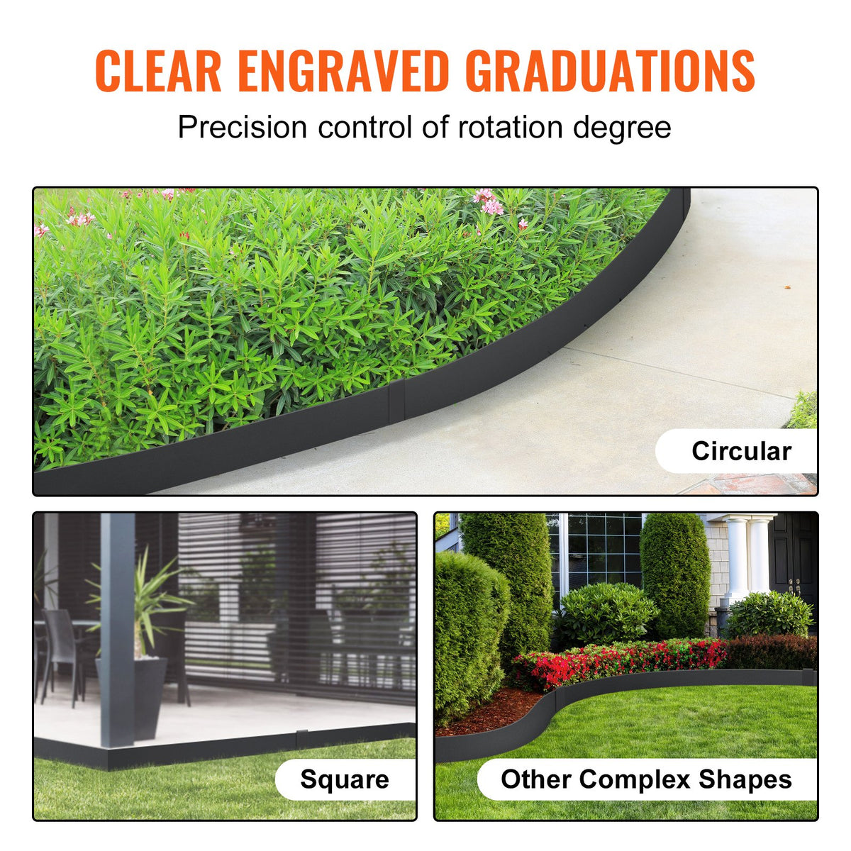 VEVOR Steel Landscape Edging, 4-pack Steel Garden Edging Borders, 40" L x 8" H Strips, Hammer-in Edging Border with 6 Clips, Bendable Metal Landscape Edging for Yard, Garden, Lawn - CPPZ8INCH133HVLDOV0 - view 5