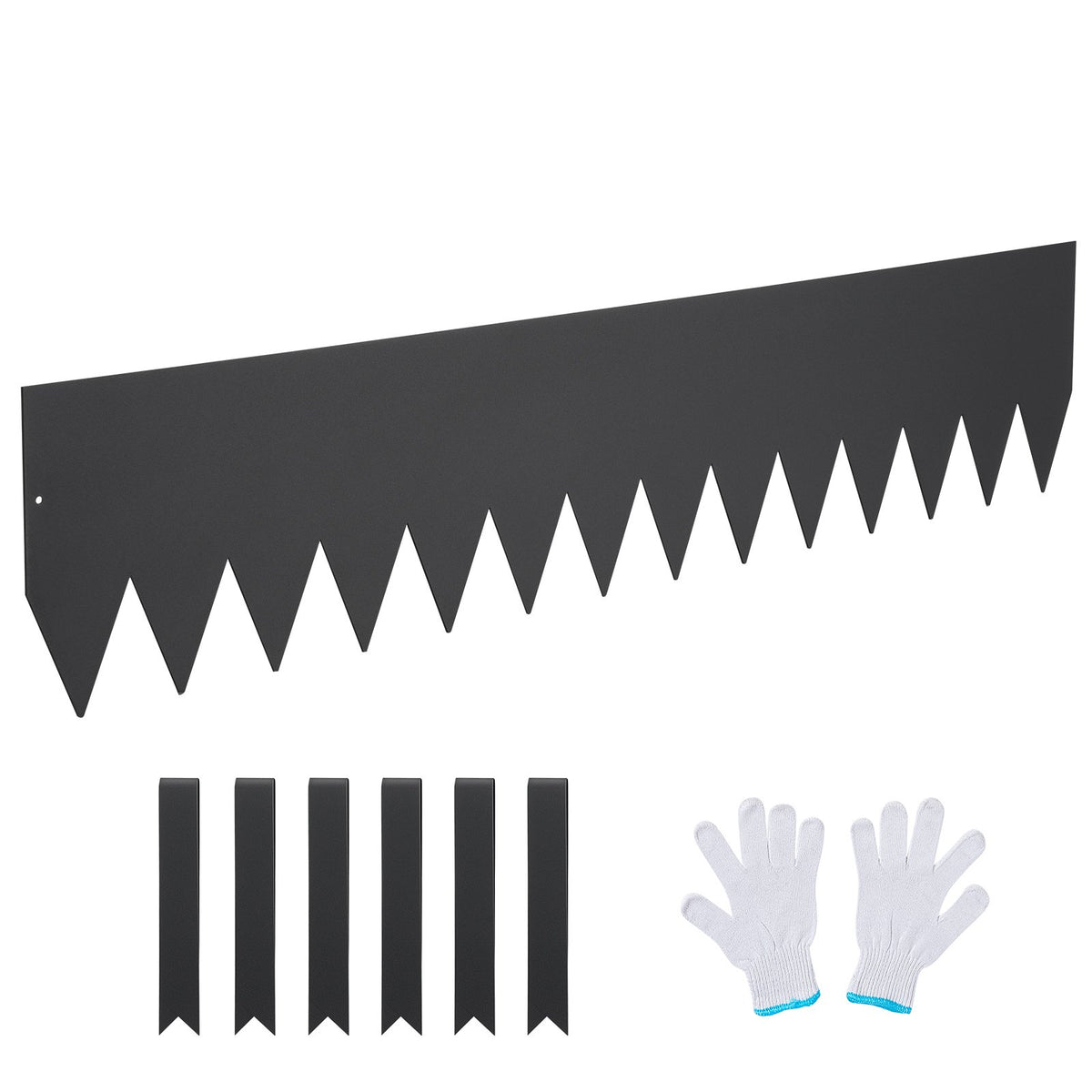 VEVOR Steel Landscape Edging, 4-pack Steel Garden Edging Borders, 40" L x 8" H Strips, Hammer-in Edging Border with 6 Clips, Bendable Metal Landscape Edging for Yard, Garden, Lawn - CPPZ8INCH133HVLDOV0 - view 10