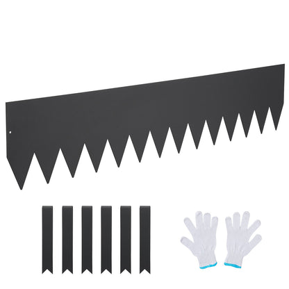 VEVOR Steel Landscape Edging, 4-pack Steel Garden Edging Borders, 40" L x 8" H Strips, Hammer-in Edging Border with 6 Clips, Bendable Metal Landscape Edging for Yard, Garden, Lawn - CPPZ8INCH133HVLDOV0 - view 10