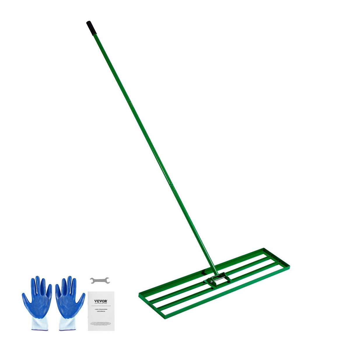 VEVOR Lawn Leveling Rake, 48"x10" Level Lawn Tool, Heavy-duty Lawn Leveler with 78" Steel Extended Handle, Yard Leveling Rake Suit for Garden, Golf Lawn, Farm - CPPZP1048000TBPBM002V0 - view 1