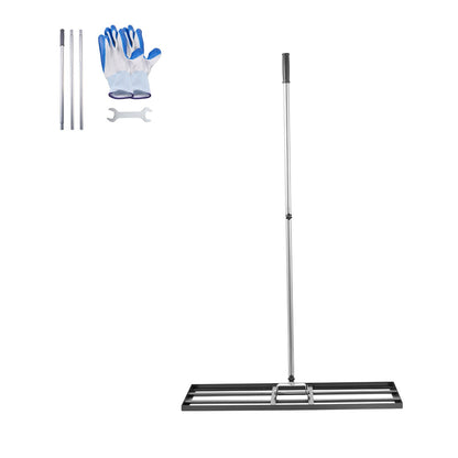 VEVOR Lawn Leveling Rake, Lawn Leveler with 83.9 in Handle, 36x10 in Ground Plate, Rust-Resistant Carbon Steel Soil Leveler, 3 Heights Adjustable, Effort Saving Lawn Leveling Tool for Yard Golf Court - CPPZPEKCGK10365WEV0 - view 10