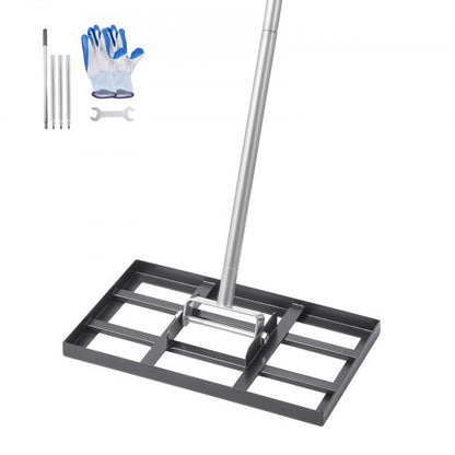 VEVOR Lawn Leveling Rake, Lawn Leveler with 78 in Handle, 17x10 in Ground Plate, Rust-Resistant Carbon Steel Soil Leveler, 5 Heights Adjustable, Effort Saving Lawn Leveling Tool for Yard Golf Court - CPPZPEKCGK1095NBKV0 - view 2