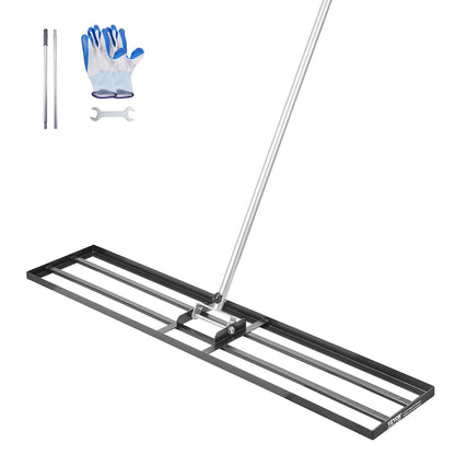 VEVOR Lawn Leveling Rake, Lawn Leveler with 83.9 in Handle, 48x10 in Ground Plate, Rust-Resistant Carbon Steel Soil Leveler, 2 Heights Adjustable, Effort Saving Lawn Leveling Tool for Yard Golf Court - CPPZPEKCGK10M9OTKV0 - view 1