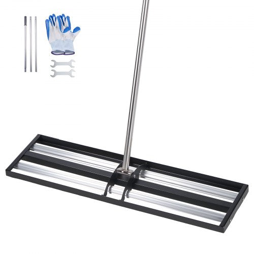 VEVOR Updated Lawn Leveling Rake with Roller, 36" x 10" Stainless Steel Lawn Leveler with 83.9" Adjustable Handle, Heavy Duty Yard Leveling Rake, Effort Saving Lawn Leveling Tool for Yard Golf Court - CPPZPEKGLK10DCB4D002V0 - view 2