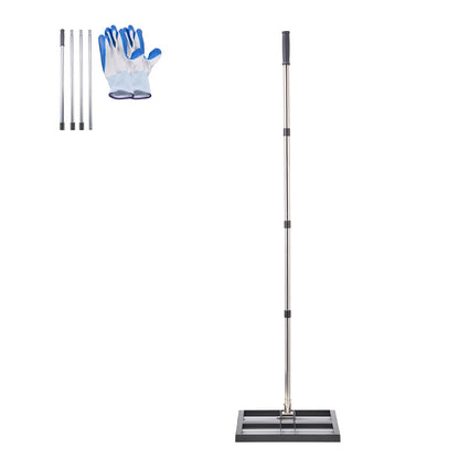 VEVOR Updated Lawn Leveling Rake with Roller, 17" x 10" Stainless Steel Lawn Leveler with 63.4" Adjustable Handle, Heavy Duty Yard Leveling Rake, Effort Saving Lawn Leveling Tool for Yard Golf Court - CPPZPEKGLK10STLEJV0 - view 10