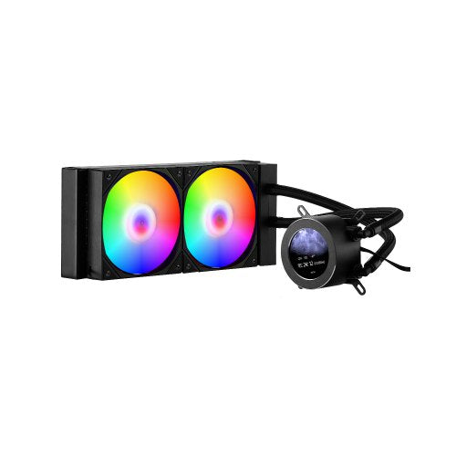 VEVOR CPU Liquid Cooler, AIO CPU Water Cooler - 120mm PWN Fans & Pump, Customizable Black PC Liquid Cooler with 2.1'' LCD Display & ARGB light, for Intel 115X/1366/2011/1700/1200, AMD AM4/AM5 - CPULQFSSLDPB56R3VV9 - view 2
