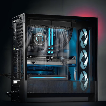 VEVOR CPU Liquid Cooler, AIO CPU Water Cooler - 120mm PWN Fans, Pump, 1.8'' Display, Max. 2200RPM CPU Cooling Fan, Efficient Black PC Water Cooler for Intel 115X/1366/2011/1700/1200, AMD AM4/AM5 - CPULQFSSLDPBHDXT7V9 - view 9
