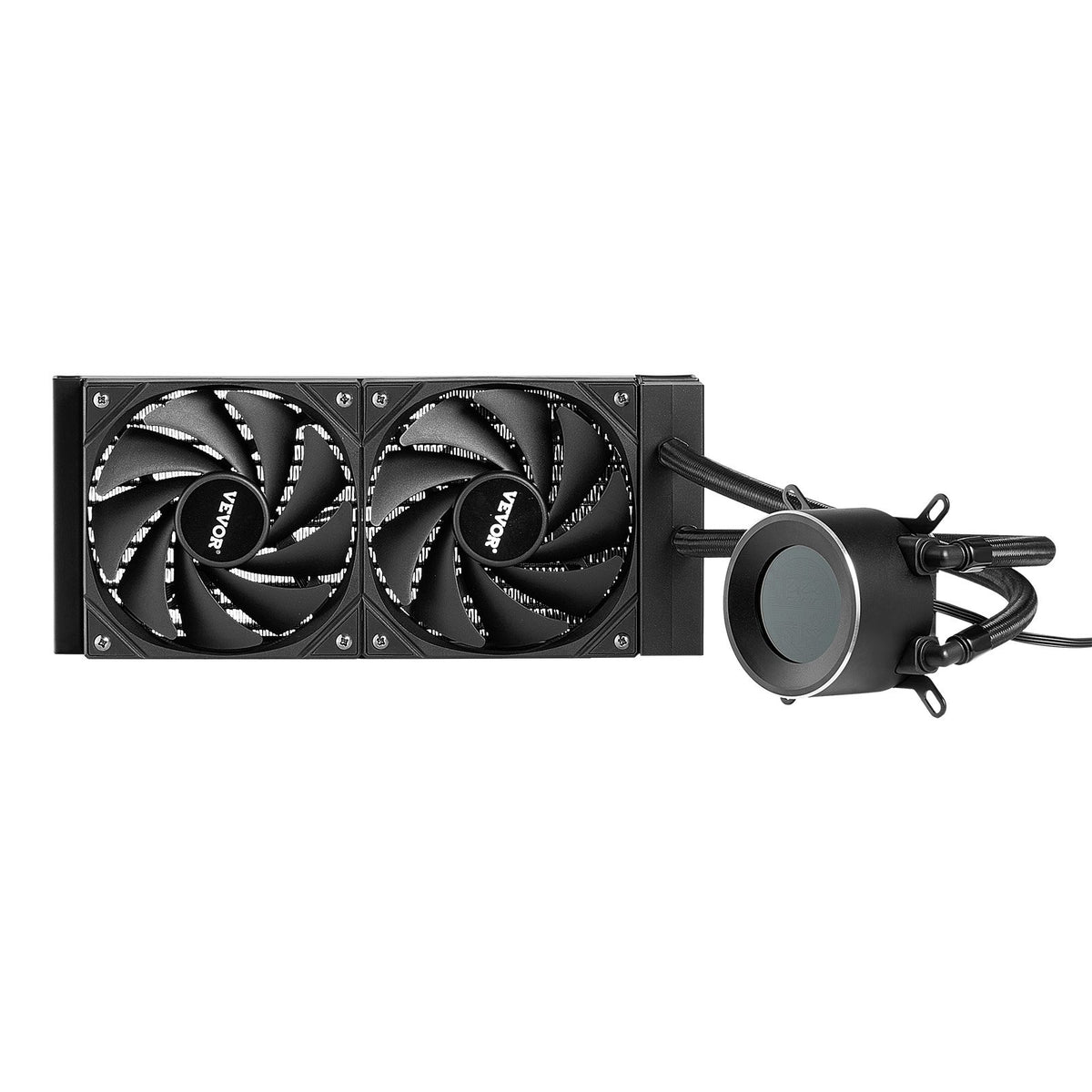 VEVOR CPU Liquid Cooler, AIO CPU Water Cooler - 120mm PWN Fans, Pump, 1.8'' Display, Max. 2200RPM CPU Cooling Fan, Efficient Black PC Water Cooler for Intel 115X/1366/2011/1700/1200, AMD AM4/AM5 - CPULQFSSLDPBHDXT7V9 - view 10