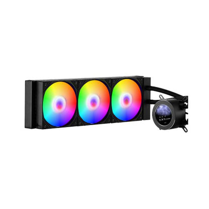 VEVOR CPU Liquid Cooler, AIO CPU Water Cooler - 3 x 120mm PWN Fans & Pump, Customizable Black PC Liquid Cooler with 2.1'' LCD Display & ARGB light, for Intel 115X/1366/2011/1700/1200, AMD AM4/AM5 - CPULQFSSLDPBIC6GAV9 - view 2