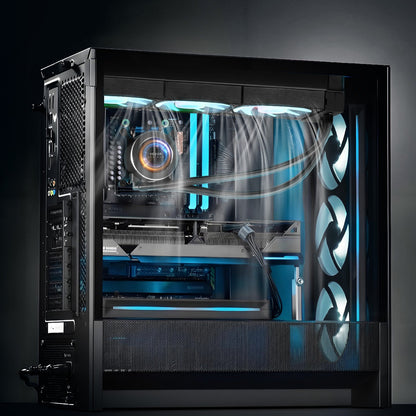 VEVOR CPU Liquid Cooler, AIO CPU Water Cooler - 3 x 120mm PWN Fans & Pump, Customizable Black PC Liquid Cooler with 2.1'' LCD Display & ARGB light, for Intel 115X/1366/2011/1700/1200, AMD AM4/AM5 - CPULQFSSLDPBIC6GAV9 - view 9