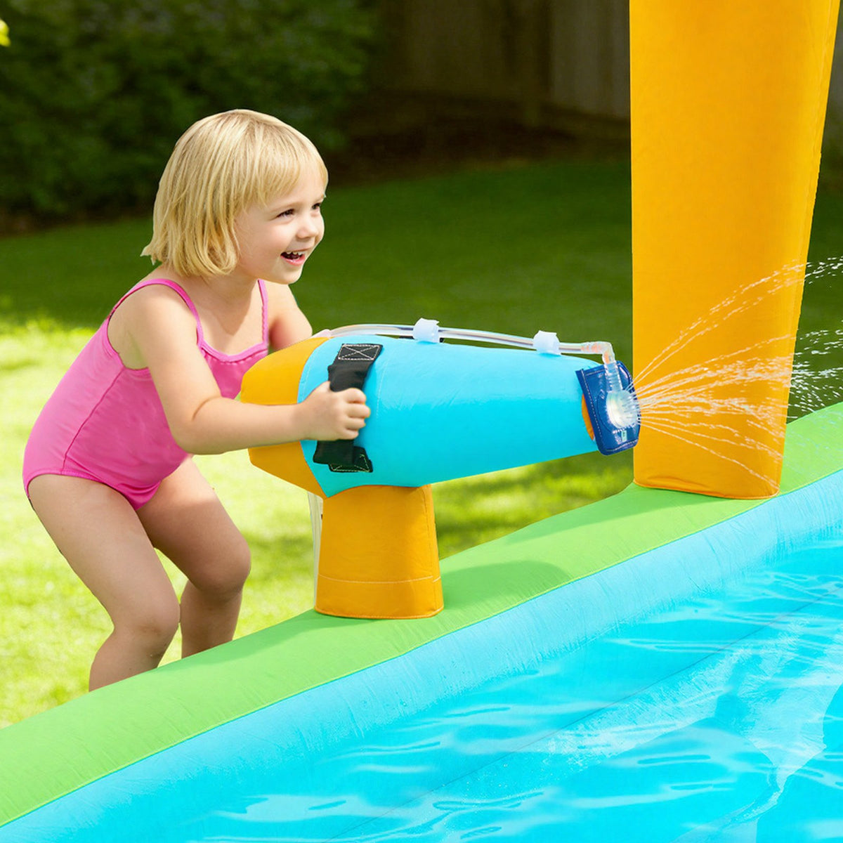 VEVOR Inflatable Bounce House, 13.3 x 11.4 x 8.4 ft Inflatable Bounce House Water Slide, Bouncer Castle with Climbing Wall, Double Tall Slides, Splash Pool & Mini Soccer, for 3 to 4 Kids Ages 3 to 8 - CQCBKWSLXSCSP3PHM001V1 - view 9