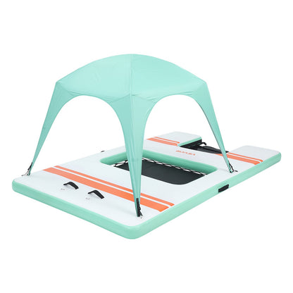 VEVOR Inflatable Floating Dock, 10 x 6 FT Inflatable Dock Platform, Non-Slip Water Air Mat with Portable Carrying Bag and Detachable Ladder, Floating Water Platform Island Raft for Pool Beach Ocean - CQFTZFX106FT94P85001V0 - view 10